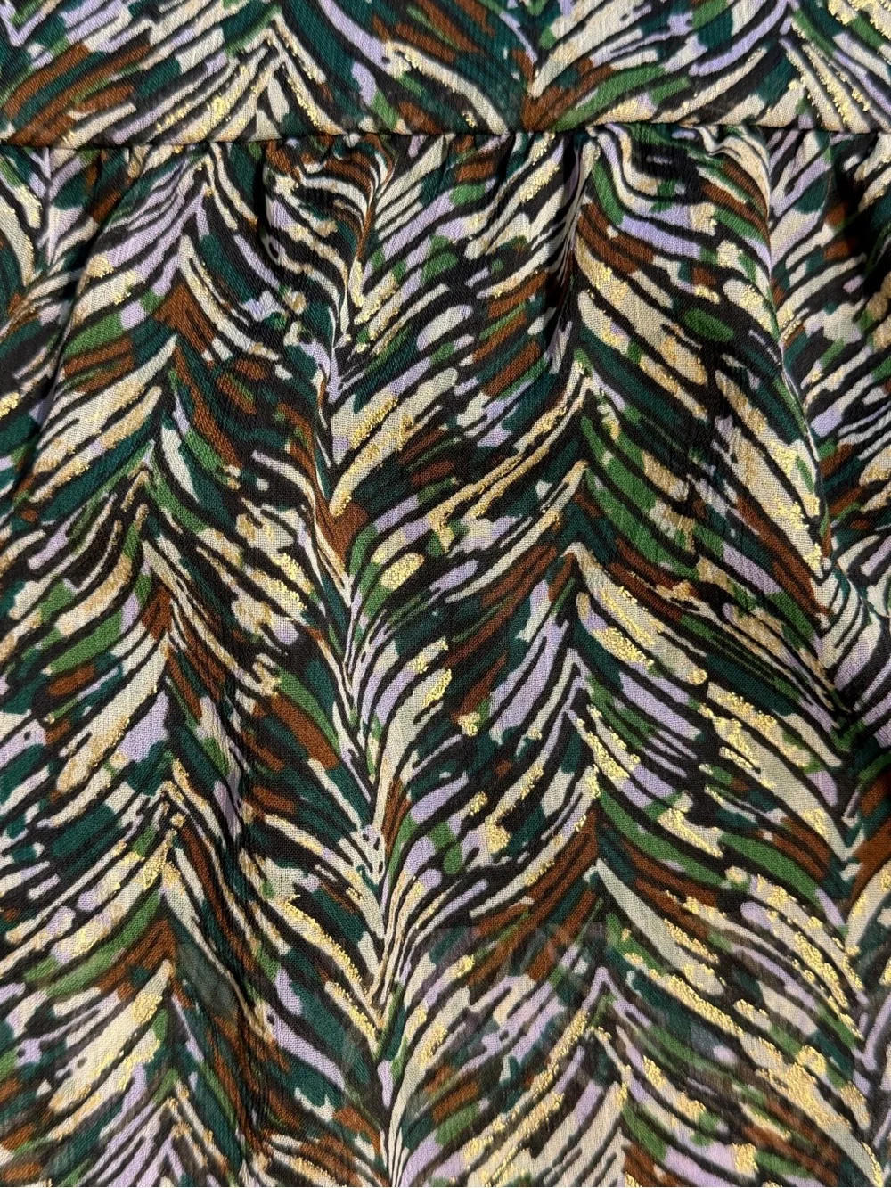 Multicolor earthy skirt long maxi elastic pull on waist plus size abstract artsy